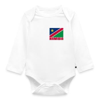 Namibia - Baby Bio-Langarm-Body - Weiß - Vorne