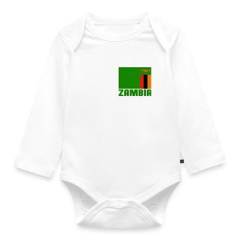 Sambia - Baby Bio-Langarm-Body - Weiß - Vorne