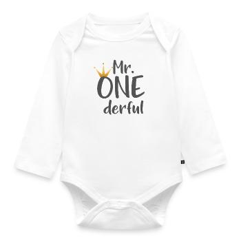 Babysuit T-shirt cadeau M. ONEderful - Body Bébé bio manches longues - blanc - Devant