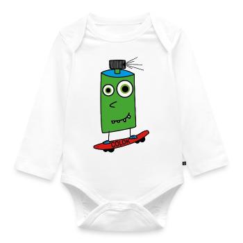 Boardsprayer - Baby Bio-Langarm-Body - Weiß - Vorne