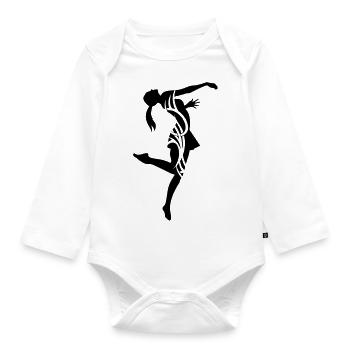 Dance female tribal de - Baby Bio-Langarm-Body - Weiß - Vorne