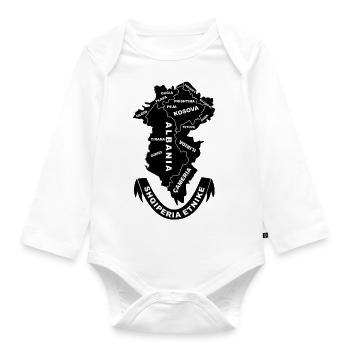 The ethnic Albania | Greater Albania - Organic Longsleeve Baby Bodysuit - white - Front