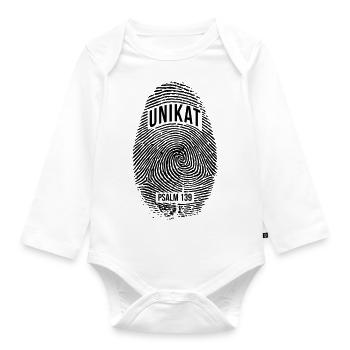 unique - Organic Longsleeve Baby Bodysuit - white - Front