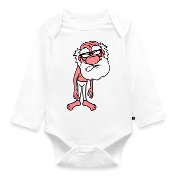 drôle mince mal agacé en colère en colère Schlec - Body Bébé bio manches longues - blanc - Devant