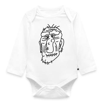 Old Man - Organic Longsleeve Baby Bodysuit - white - Front