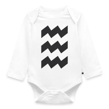 Eindhoven Vibes-Logo - Baby Bio-Langarm-Body - Weiß - Vorne