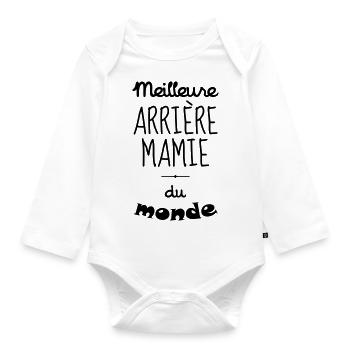 Großmütter / Oma / Mami / Großmutter / Mamy - Baby Bio-Langarm-Body - Weiß - Vorne