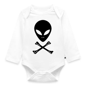 alien - Baby Bio-Langarm-Body - Weiß - Vorne