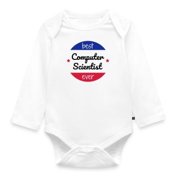 Computer / Informatiker / Aussenseiter / Ingenieur - Baby Bio-Langarm-Body - Weiß - Vorne