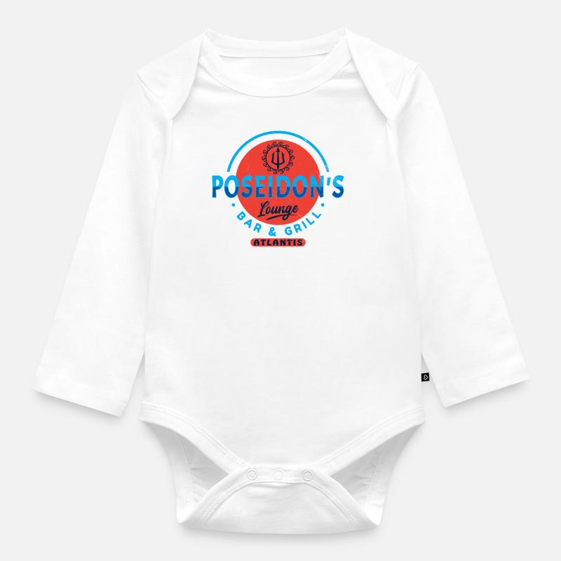 Poseidon - Baby Bio-Langarm-Body - Weiß