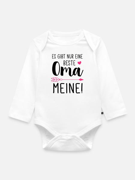 Es gibt nur eine Beste Oma - Meine! / Beste Oma - Baby Bio-Langarm-Body - Weiß