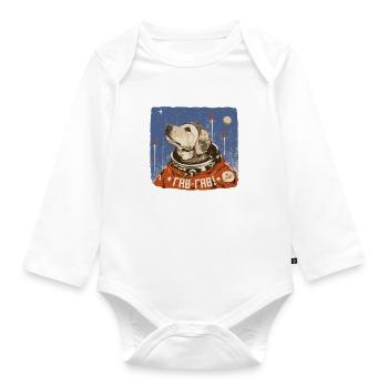 Wauwau Laika cadeau chien de l’URSS URSS Russie - Body Bébé bio manches longues - blanc - Devant