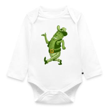 Concombres Cowboy - Body Bébé bio manches longues - blanc - Devant