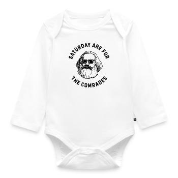 Comrades Geschenk Karl Marx Marxismus Chemnitz - Baby Bio-Langarm-Body - Weiß - Vorne