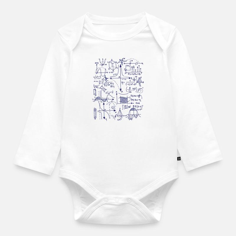 Physik Geschenk Spruch Atom Elektron Schule - Baby Bio-Langarm-Body - Weiß