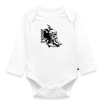 Albanien Balkan Tirana Geschenk Albaner Kosovo - Baby Bio-Langarm-Body - Weiß - Vorne