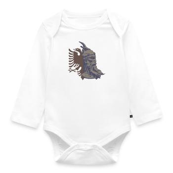 Albanien Balkan Tirana Geschenk Albaner Kosovo - Baby Bio-Langarm-Body - Weiß - Vorne