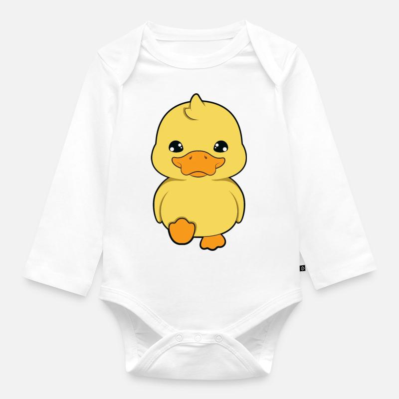Canard canard - Body Bébé bio manches longues - blanc