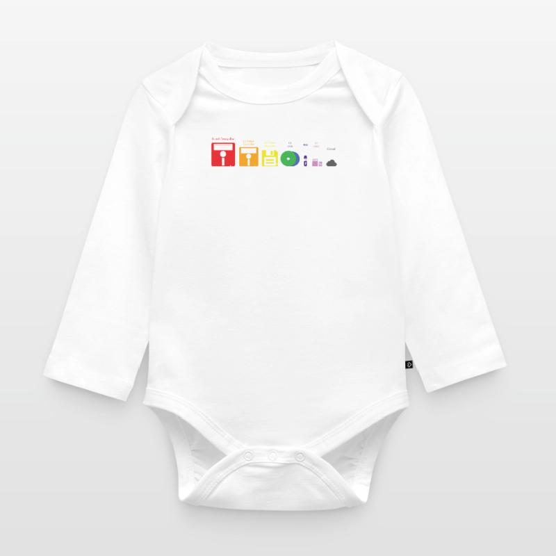Evolution Storage Media Disc USB Cloud Organic Longsleeve Baby Bodysuit