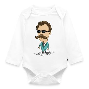 Nietzsche - Organic Longsleeve Baby Bodysuit - white - Front