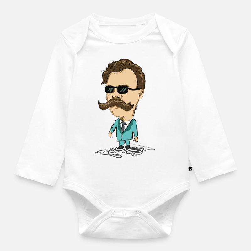 Nietzsche - Body Bébé bio manches longues - blanc
