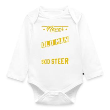 Funny Skid Steer Operator - Baby Bio-Langarm-Body - Weiß - Vorne