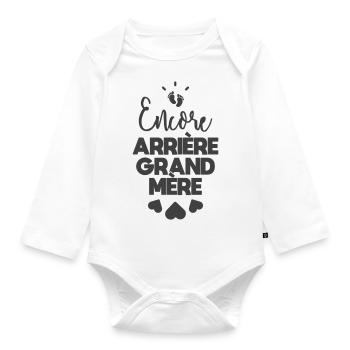 Encore arrière grand mère - Body Bébé bio manches longues - blanc - Devant
