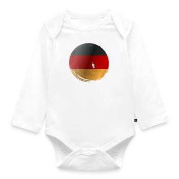 Drapeau allemand Drapeau allemand Utilisé Look Home - Body Bébé bio manches longues - blanc - Devant