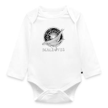 Buckelwale Malediven - Baby Bio-Langarm-Body - Weiß - Vorne