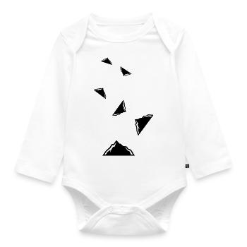 Mountain Icon Icon - Organic Longsleeve Baby Bodysuit - white - Front
