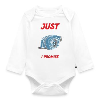 Just One More Car Part I Promise Funny Car Tuning - Baby Bio-Langarm-Body - Weiß - Vorne