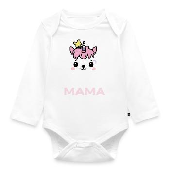 Westiecorn Unicorn Hund Geschenk Westie - Baby Bio-Langarm-Body - Weiß - Vorne