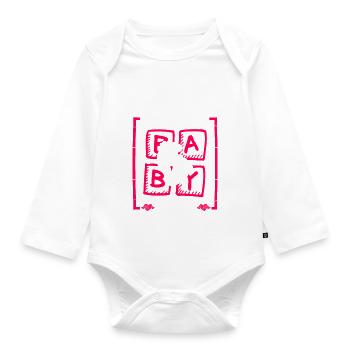 Momma Thinks It's a Girl Gender Reveal Funny Baby - Baby Bio-Langarm-Body - Weiß - Vorne