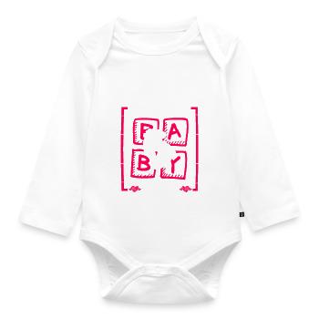 Meemaw Thinks It's a Girl Gender Reveal Funny - Organic Longsleeve Baby Bodysuit - white - Front