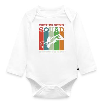 Crested Geckos Funny Saying Reptiles Lizard - Organic Longsleeve Baby Bodysuit - white - Front