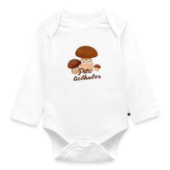 pilzliebhaber,pilze,steinpilze,sammler - Baby Bio-Langarm-Body - Weiß - Vorne