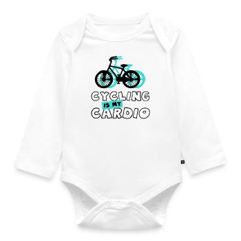 Le cyclisme en tant que vélo de cardio-mobilité - Body Bébé bio manches longues - blanc - Devant