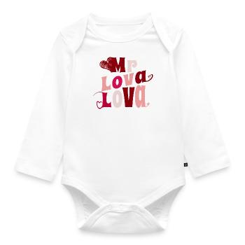 Mr Lova Lova - Body Bébé bio manches longues - blanc - Devant