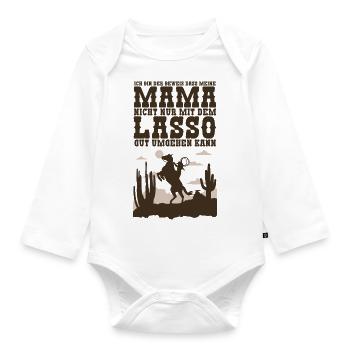 Ich bin der Beweis Lasso - Baby Bio-Langarm-Body - Weiß - Vorne
