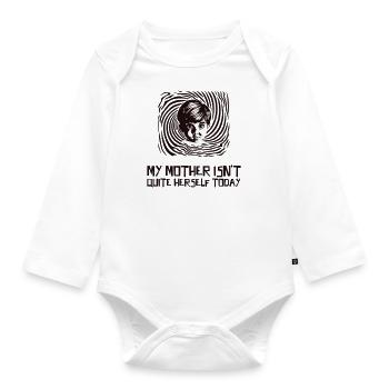 Ma mère n’est pas tout à fait elle-même aujourd’hui Version 2 - Body Bébé bio manches longues - blanc - Devant