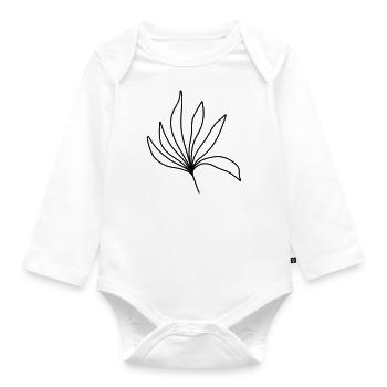 simple grasses - Organic Longsleeve Baby Bodysuit - white - Front