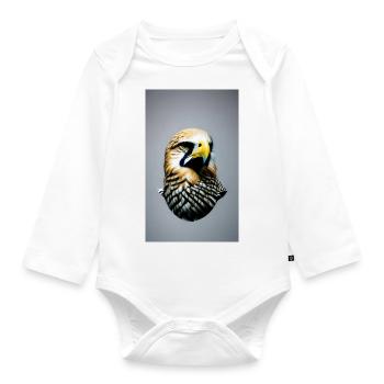 Eagle | Birds | Freedom | Animals - Organic Longsleeve Baby Bodysuit - white - Front