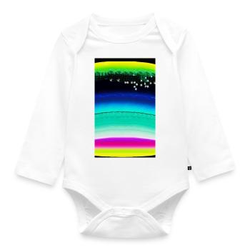 Couleurs | Coloré | Modèle | à motifs | Pente - Body Bébé bio manches longues - blanc - Devant