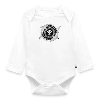 Kanaka Maoli Blacktip Reef Shark - Organic Longsleeve Baby Bodysuit - white - Front