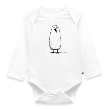 Quirky Bird II - Baby Bio-Langarm-Body - Weiß - Vorne