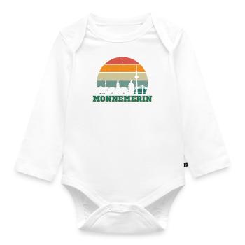Monnemerin - Mannheim, my city! - Organic Longsleeve Baby Bodysuit - white - Front