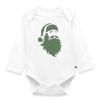 Silhouette du Père Noël : la magie de Noël - Body Bébé bio manches longues - blanc - Devant