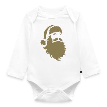 Silhouette du Père Noël : la magie de Noël - Body Bébé bio manches longues - blanc - Devant