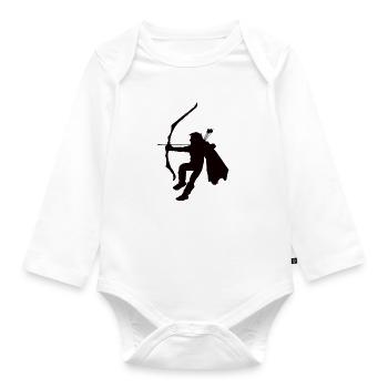 Ranger Silhouette, Roleplayer Silhouette - Organic Longsleeve Baby Bodysuit - white - Front