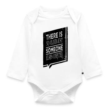hacking gift idea hacking computer analyst - Organic Longsleeve Baby Bodysuit - white - Front